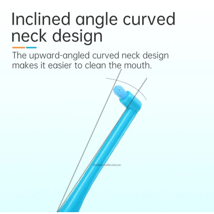 Set of mono-bristled toothbrushes, soft, (black, white, gray, blue, orange), 5 pcs.